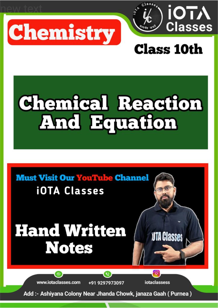 Chemical Reaction and Equation Class 10